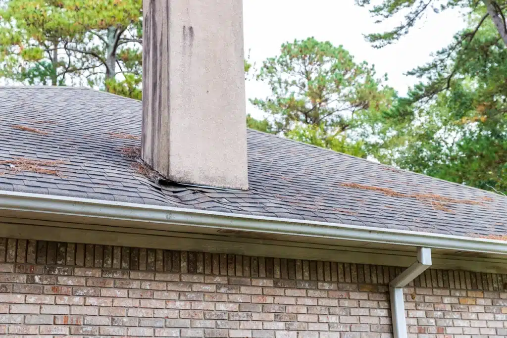 water damaged roof