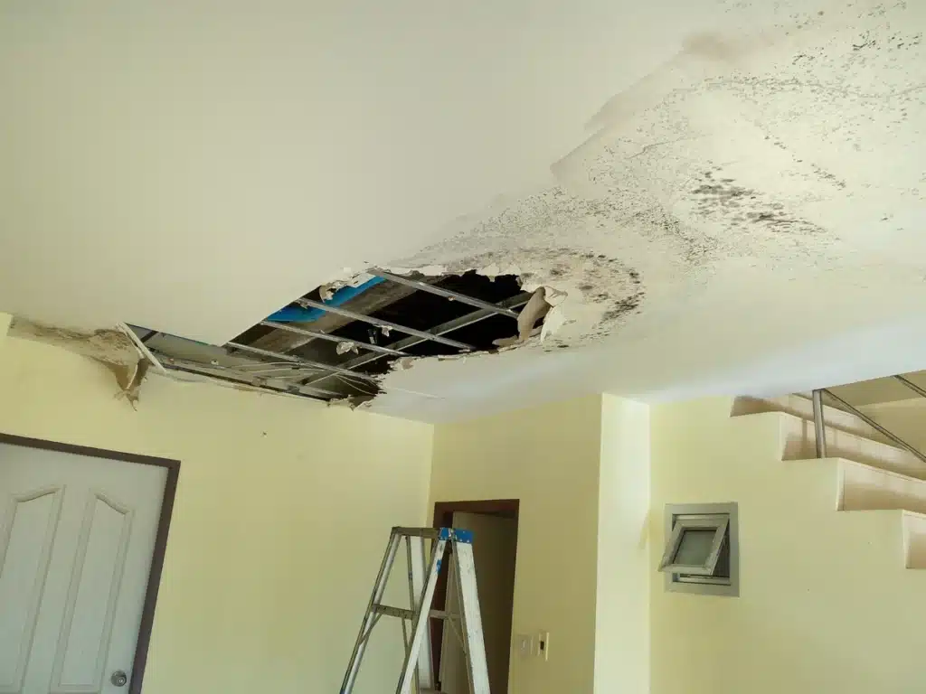 repairing a damaged ceiling