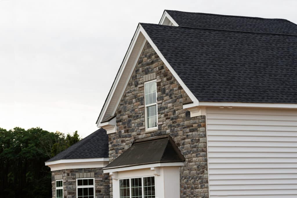 black roof shingles