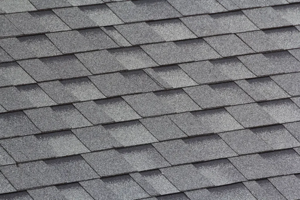close up asphalt shingles