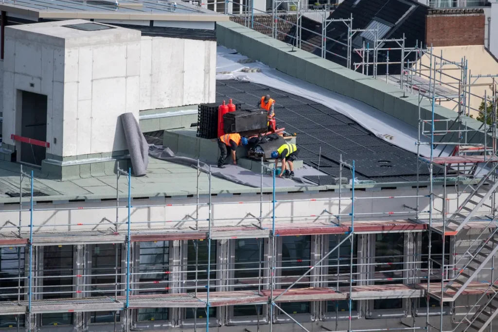 installing a giant commercail roof