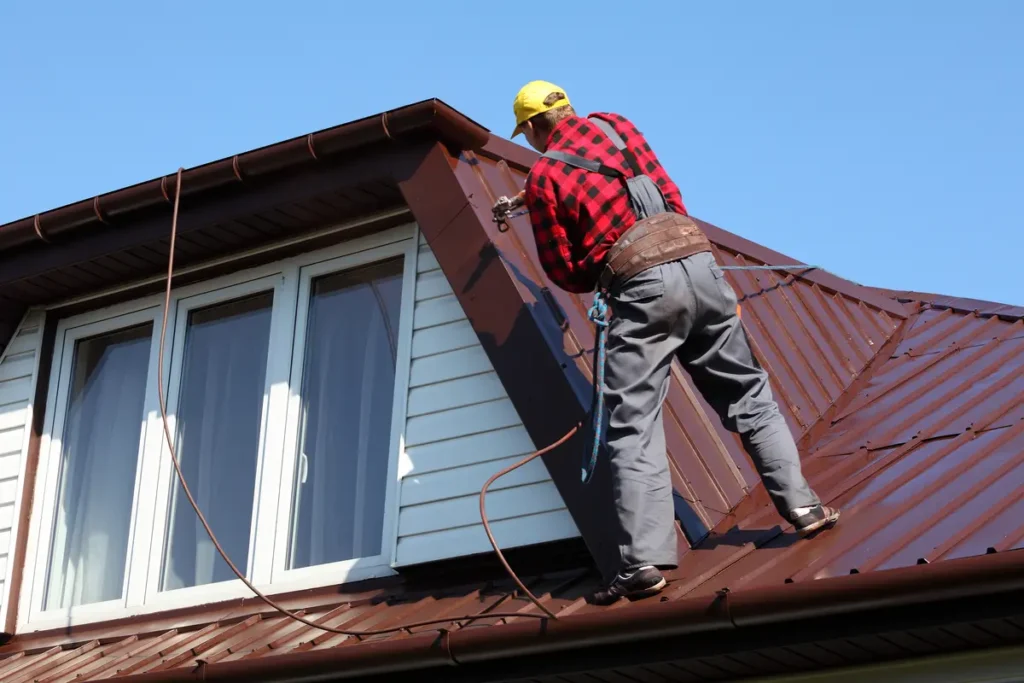 painting a metal roof system