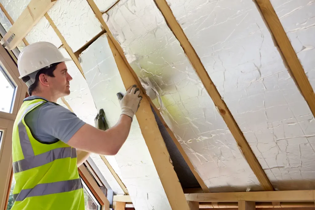 roof insulation install