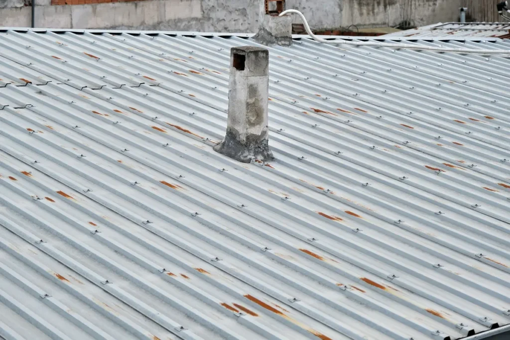rusty metal roof