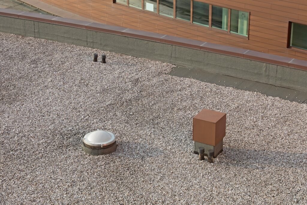 gravel roof view BUR