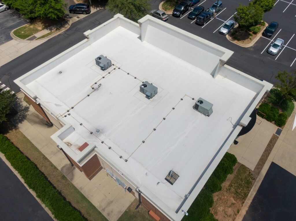 large white tpo roof