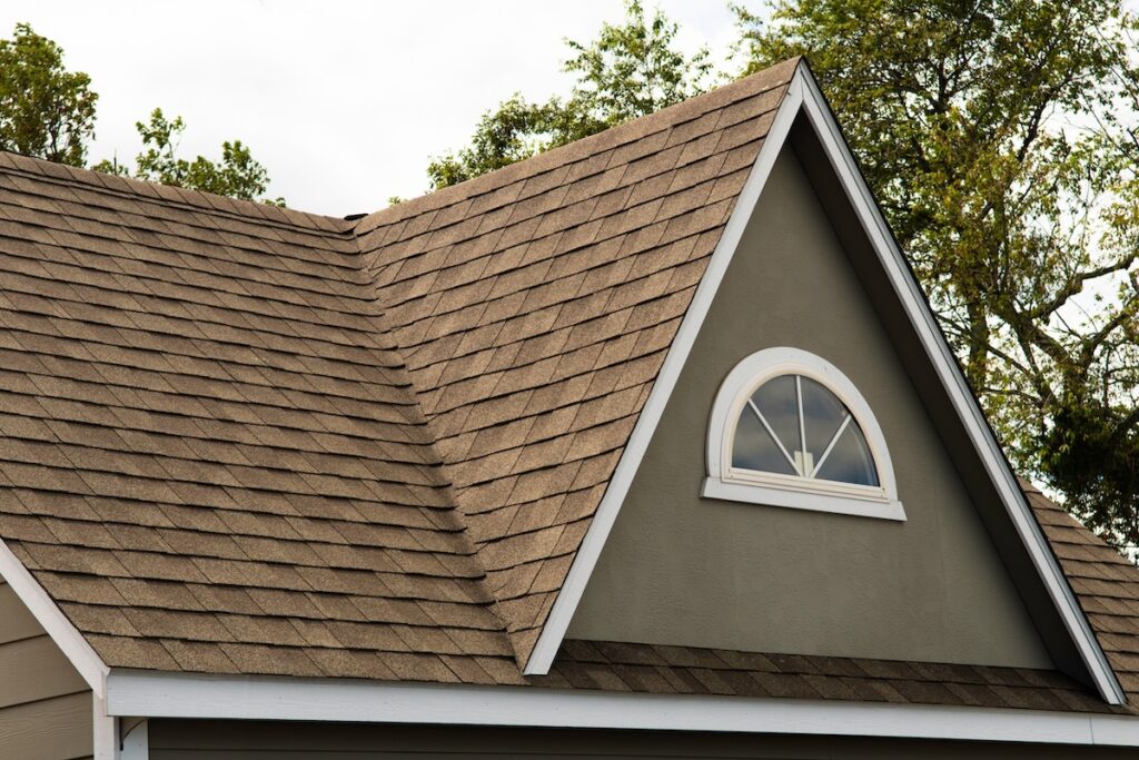 roof covered in asphalt shingles