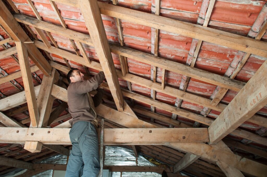 repairing roof leak
